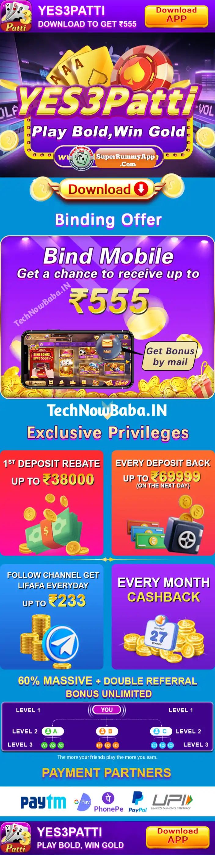 Yes 3 Patti App TechNow Baba